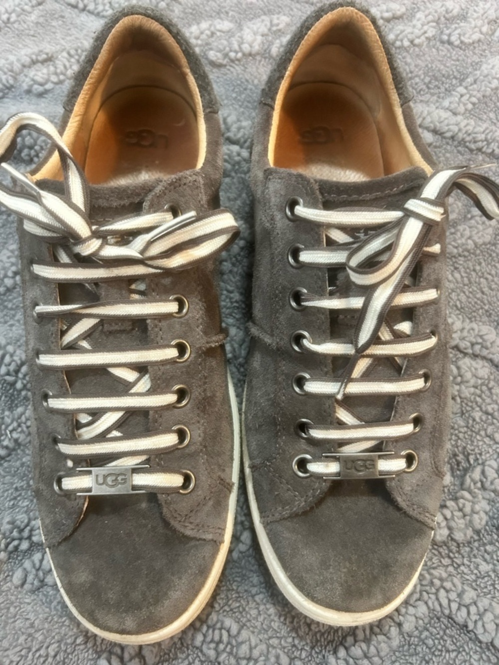 UGG Women’s Gray Suede Lace-Up Sneakers